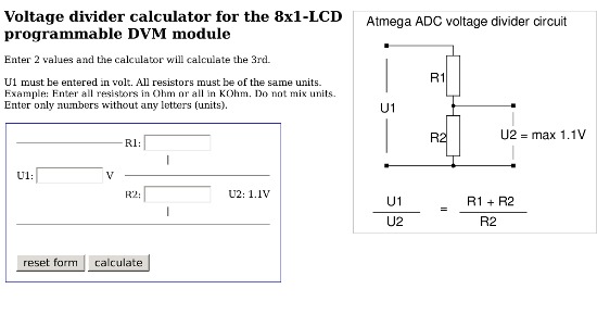 [javascript voltage divider calculator]