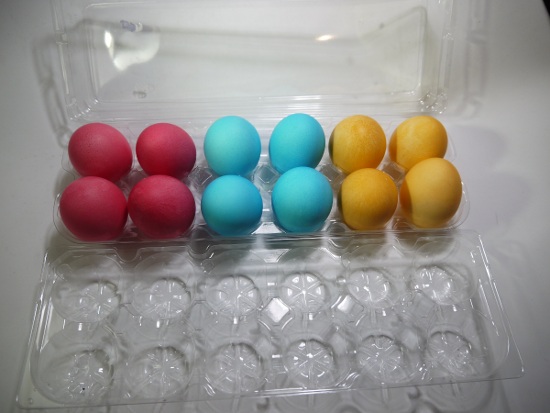 colored easter eggs