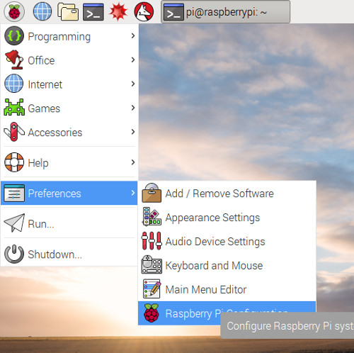 Raspberry PI config menu