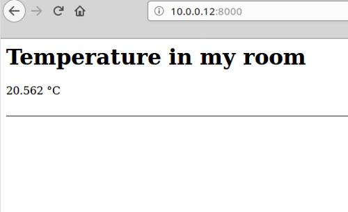 Raspberry PI as a web server for temperature readings