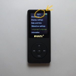 change language on a ruizu x02, step 2