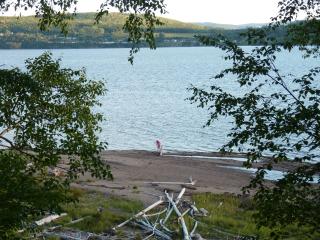 view from cottage on beach